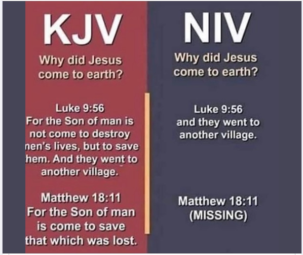KJV-NIV Missing Verses